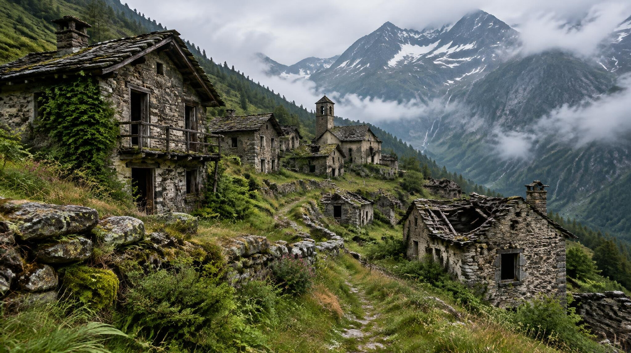 abandoned swiss village