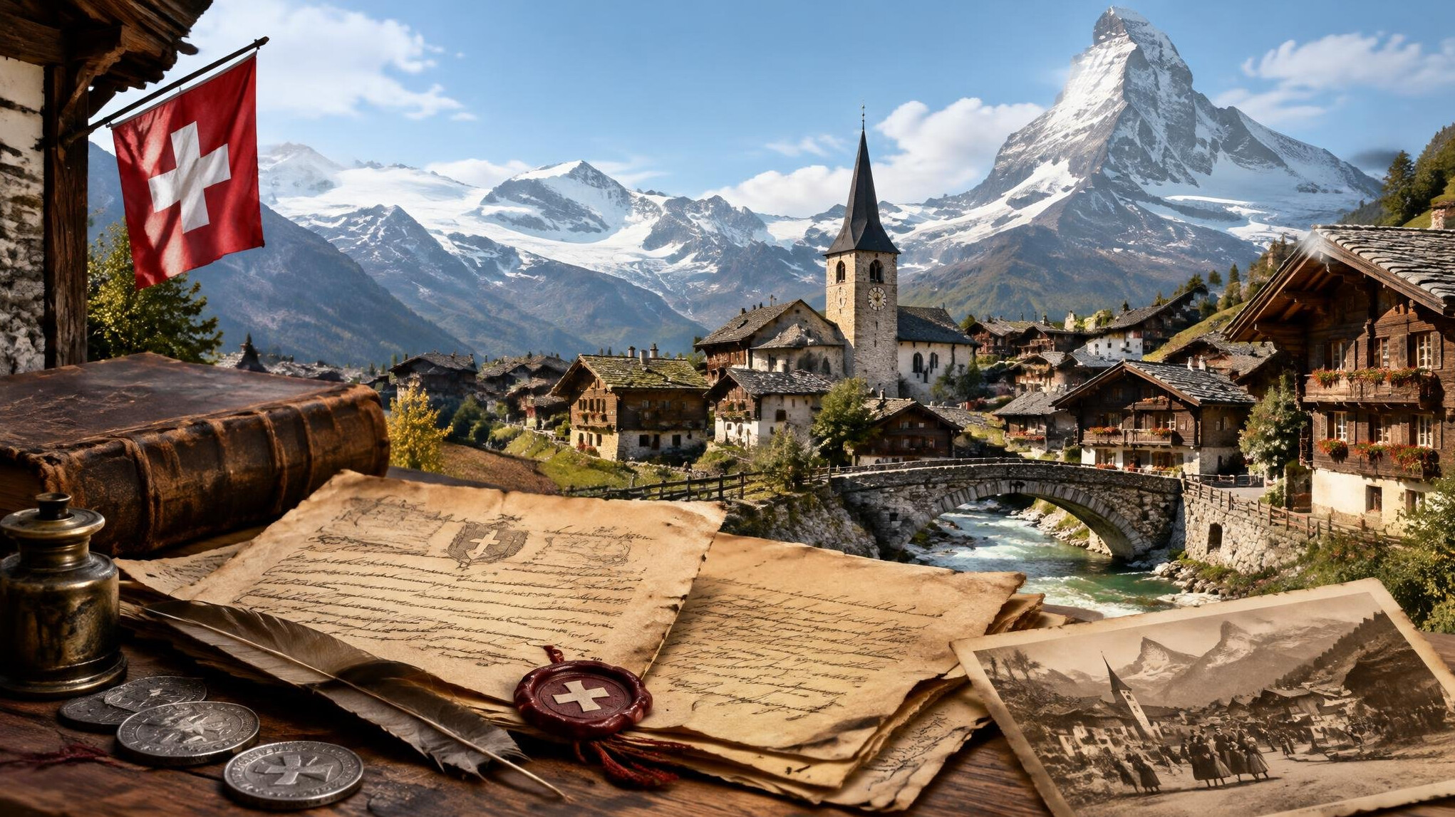 swiss mountains landscape