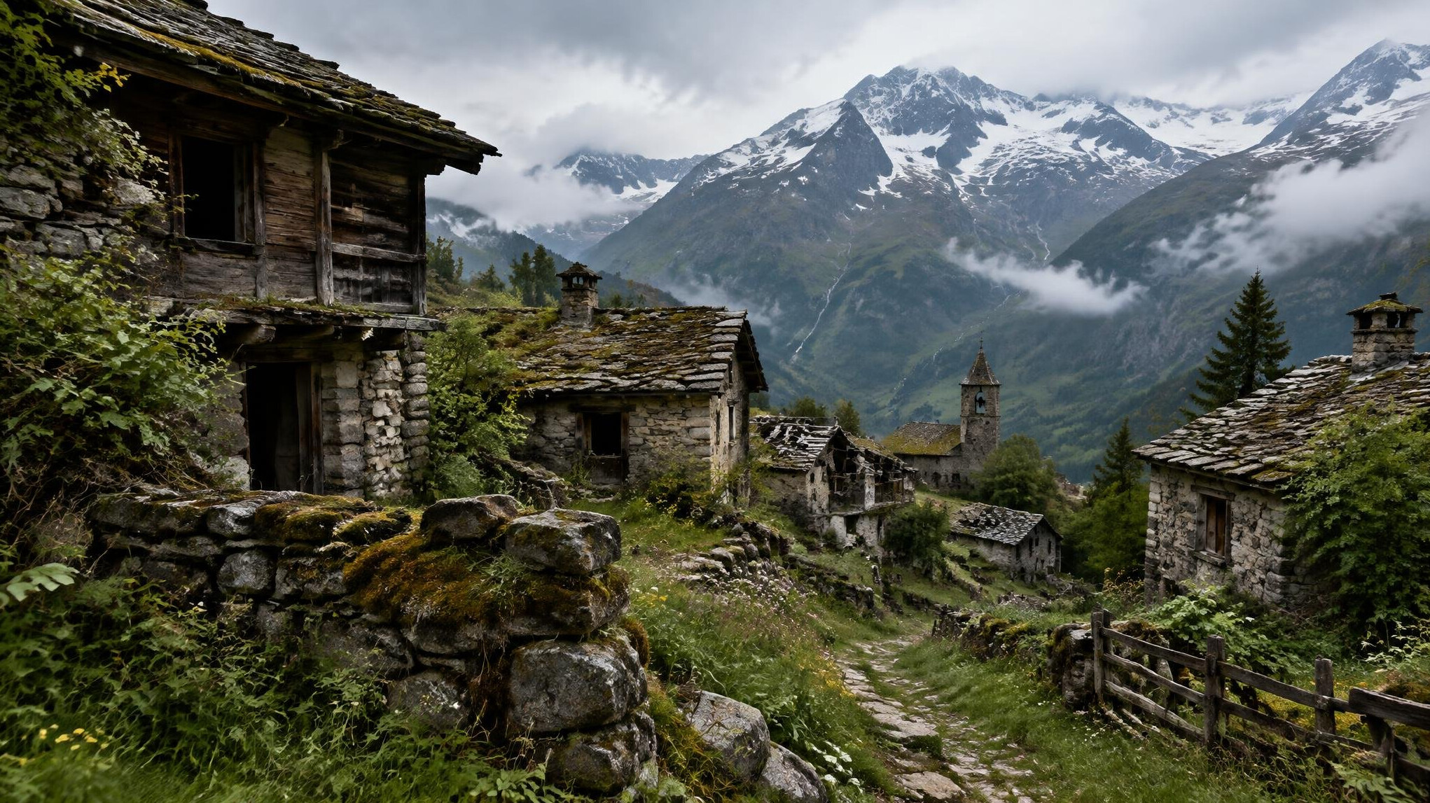 abandoned swiss village