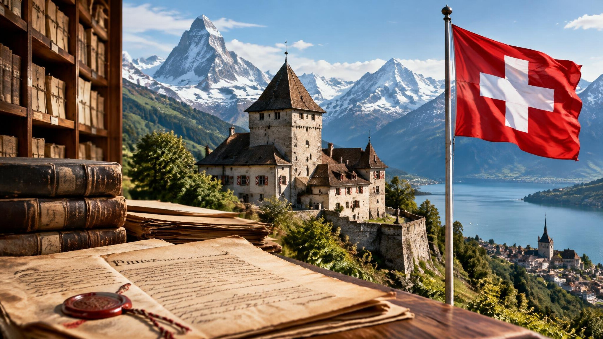 swiss alps landscape